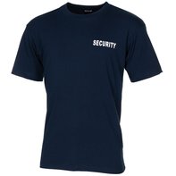T-Shirt, blau,Security, bedruckt