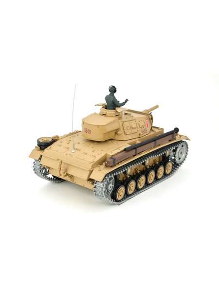 RC Panzer Tauchpanzer III 1:16 Heng Long -Rauch&Sound und 2,4Ghz + Metallkette und Metallgetriebe + PRO