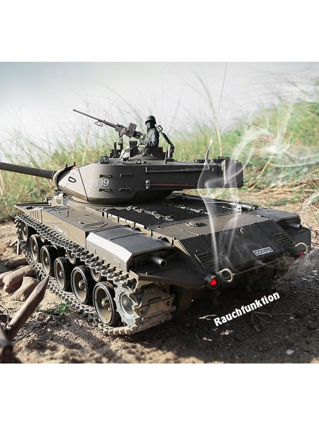 RC Panzer M41 A3 WALKER BULLDOG Heng Long 1:16 mit R&S, Metallgetriebe und Metallketten -2,4Ghz V7.0 -PRO
