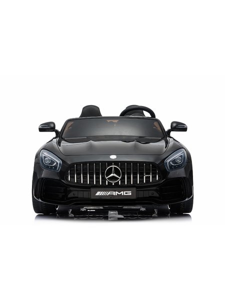Kinderfahrzeug - Elektro Auto Mercedes GT R Doppelsitzer - lizenziert - 12V10AH, 2 Motoren- 2,4Ghz Fernsteuerung, MP3, Ledersitz+EVA-Schwarz