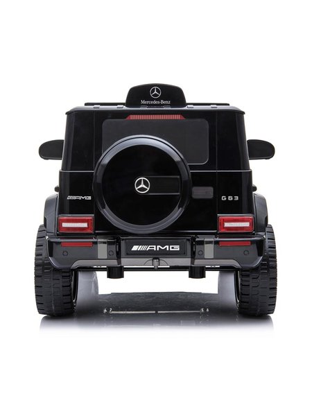 Kinderfahrzeug - Elektro Auto Mercedes G63 AMG - Lizenziert - 12V7AH Akku,2 Motoren- 2,4Ghz Fernsteuerung, MP3+Ledersitz+EVA
