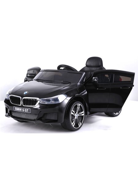 Kinderfahrzeug - Elektro Auto BMW 6GT - lizenziert - 12V, 2 Motoren+ 2,4Ghz+ Ledersitz+EVA -Schwarz