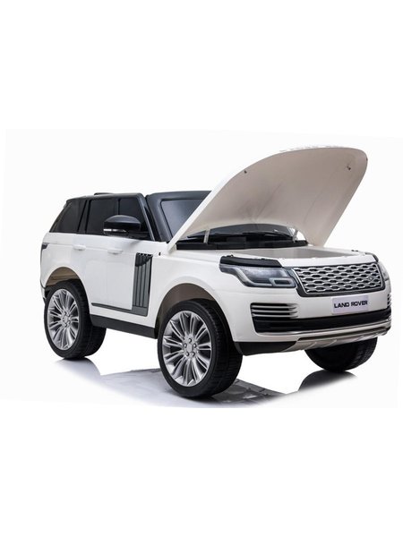Kinderfahrzeug - Elektro Auto Land Rover Range Rover - lizenziert - 2x 12V7AH, 4 Motoren- 2,4Ghz Fernsteuerung, MP3, Ledersitz+EVA-Weiss
