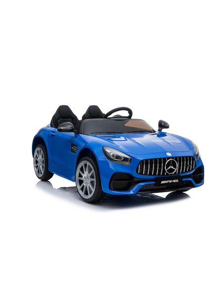 Kinderfahrzeug - Elektro Auto Mercedes AMG GT Doppelsitzer M - lizenziert - 12V, 2 Motoren- 2,4Ghz, MP3, Ledersitz+EVA-Blau