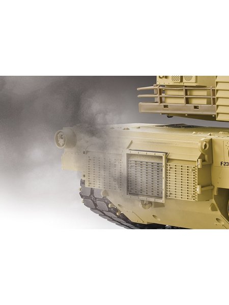 RC Panzer M1A2 Abrams 1:16 Heng Long -Rauch&Sound, Stahlgetriebe, Metallketten und Metallräder, 2,4Ghz V7.0 - PRO mit RRZ