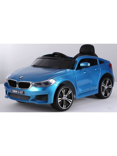 Kinderfahrzeug - Elektro Auto BMW 6GT - lizenziert - 12V, 2 Motoren+ 2,4Ghz+ Ledersitz+EVA+ Lackiert Blau