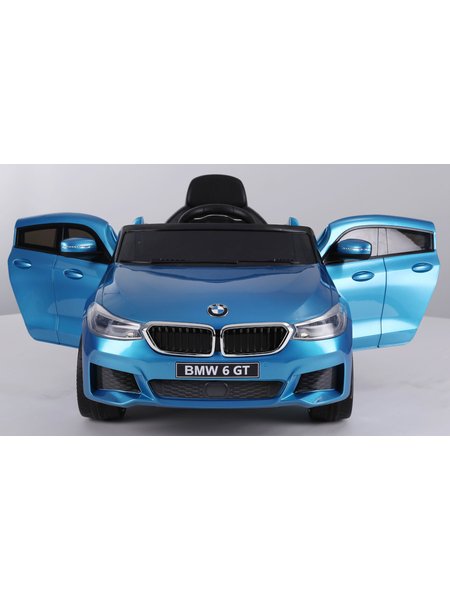 Kinderfahrzeug - Elektro Auto BMW 6GT - lizenziert - 12V, 2 Motoren+ 2,4Ghz+ Ledersitz+EVA+ Lackiert Blau