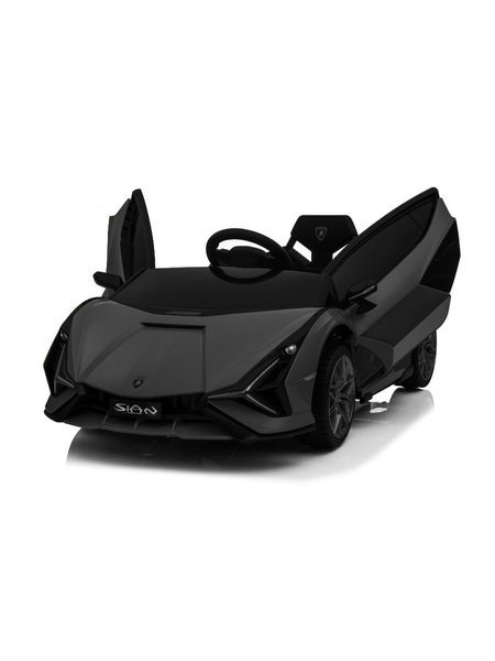 Elektro Kinderauto Lamborghini Sian - lizenziert - 12V Akku, 2 Motoren- 2,4Ghz Fernsteuerung, MP3, Ledersitz+EVA-Schwarz