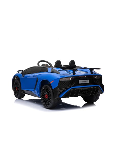 Kinderfahrzeug - Elektro Auto Lamborghini Aventador SV - lizenziert - 12V7AH, 2 Motoren- 2,4Ghz Fernsteuerung, MP3, Ledersitz+EVA-Blau
