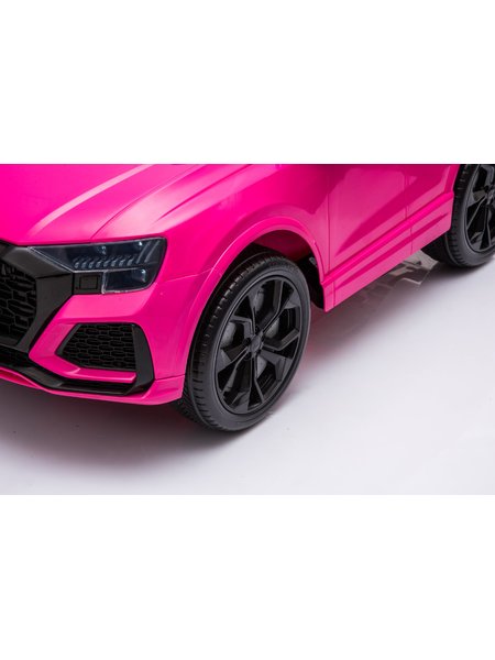 Kinderfahrzeug - Elektro Auto Audi RS Q8 - lizenziert - 12V7A Akku und 2 Motoren- 2,4Ghz + MP3 + Leder + EVA-Pink/Rosa