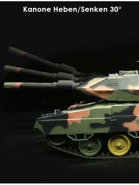 RC Panzer Deutscher Leopard A5 1:24 mit Schuss und Sound 809 mit IR-Battle