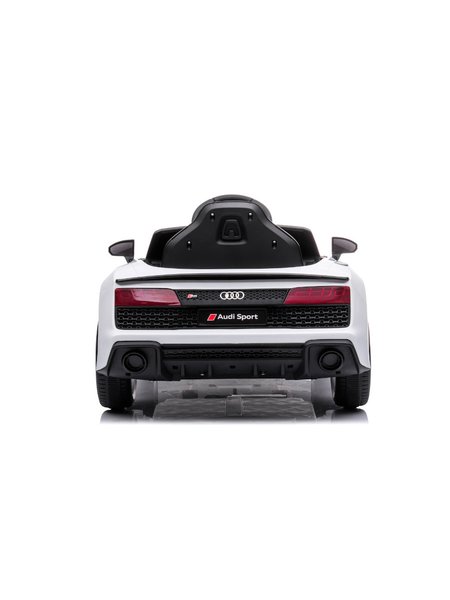 Kinderfahrzeug - Elektro Auto Audi R8 Spyder - lizenziert - 12V7AH Akku und 2 Motoren- 2,4Ghz + MP3 + Leder + EVA-Weiss