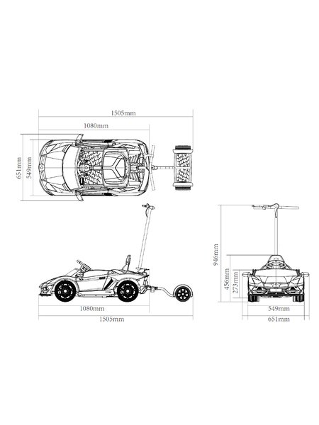 Kinderfahrzeug - Elektro Auto Lamborghini Aventador SVJ - lizenziert - 12V7AH, 2 Motoren- 2,4Ghz Fernsteuerung, MP3, Ledersitz+EVA -018B
