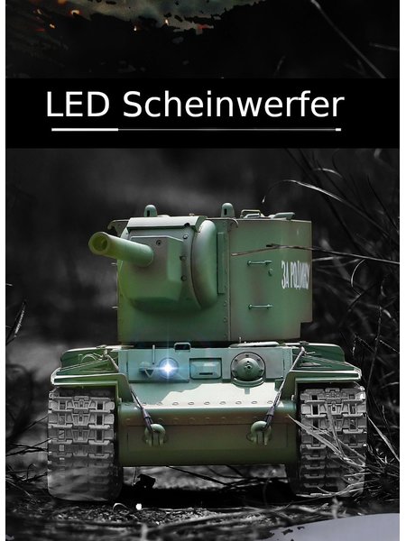 RC Panzer Russicher KV-2 Heng Long 1:16 mit Rauch&Sound -2,4Ghz V7.0