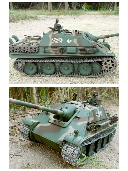 RC Panzer Jagdpanther Heng Long 1:16 mit Rauch&Sound und Stahlgetriebe - V7.0 - 2,4Ghz - PRO