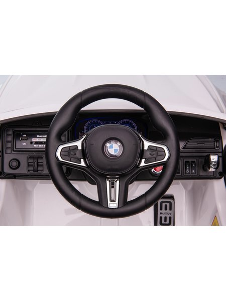 Elektro Kinderfahrzeug BMW M5 - lizenziert - 12V7A Akku, 2 Motoren- 2,4Ghz Fernsteuerung, MP3, Ledersitz+EVA