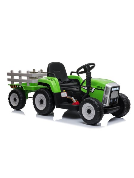 Kinderfahrzeug - Elektro Auto Traktor mit Anhänger - 12V7A Akku,2 Motoren