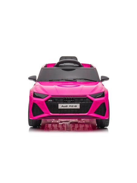 Kinderfahrzeug - Elektro Auto Audi RS6 - lizenziert - 12V7AH Akku und 2 Motoren- 2,4Ghz + MP3 + Leder + EVA-Pink/Rosa