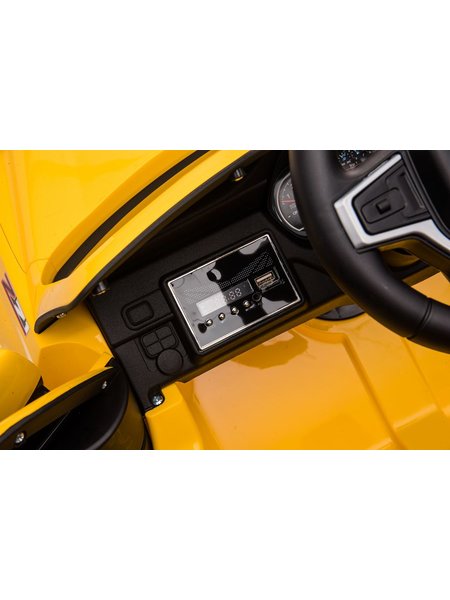 Elektro Kinderauto Chevrolet Tahoe - lizenziert - 12V7AH Akku und 2 Motoren- 2,4Ghz + MP3 + Leder + EVA-Gelb