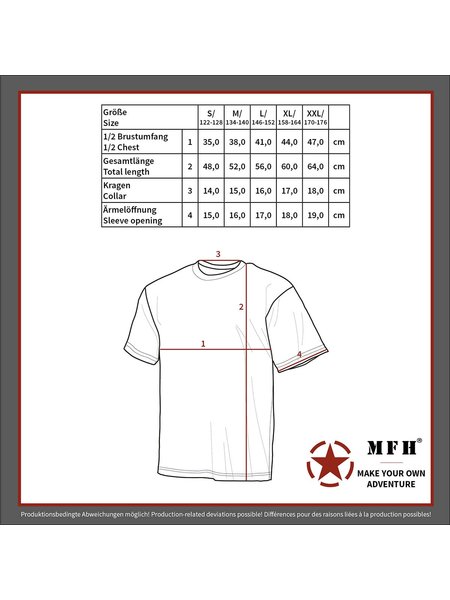 Kinder T-Shirt, M 95 CZ tarn,halbarm, 170 g/m²