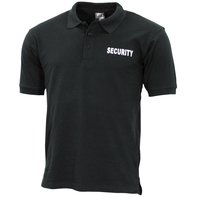 Poloshirt, schwarz,Security, bedruckt