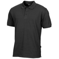 Poloshirt, schwarz,mit Knopfleiste