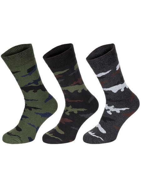 Socken, Esercito, tarn,halblang, 3er Pack 43-46