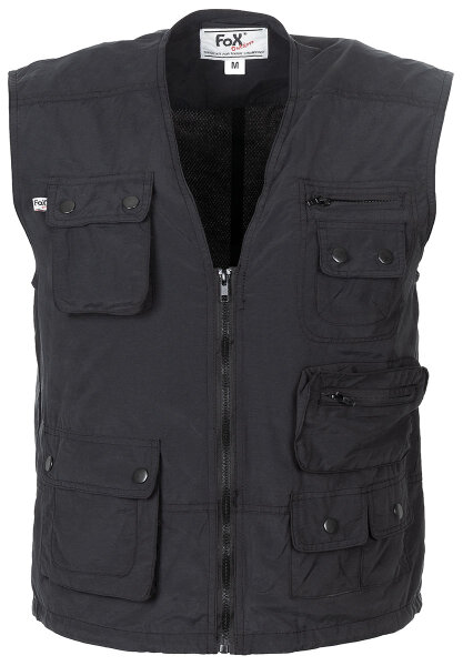 Outdoor le gilet, Noir, Microfaser