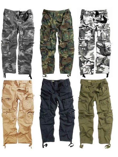 VINTAGE Cargo Hose Herren Freizeithose Army Pants Trousers Schwarz XL ohne Gürtel