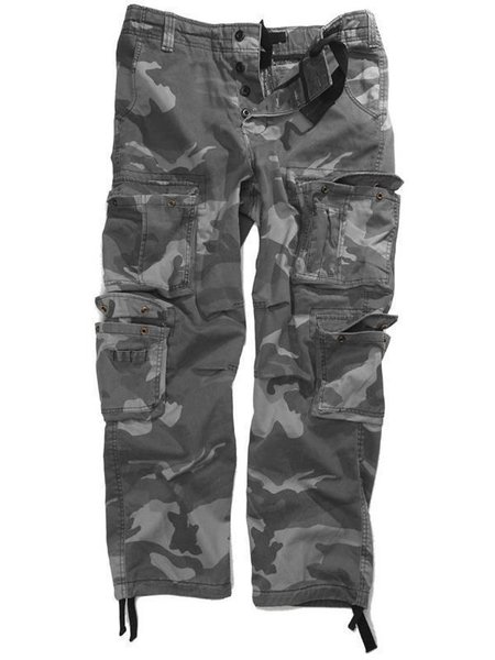 VINTAGE Cargo Hose Herren Freizeithose Army Pants Trousers Nightcamo XL ohne Gürtel