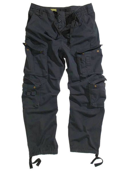 VINTAGE Cargo Hose Herren Freizeithose Army Pants Trousers Beige XS ohne Gürtel