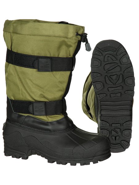 Protection against cold boot, fox terrier 40 C with elastic sole, olive