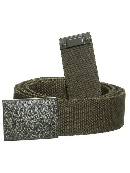 FEDERAL ARMED FORCES trousers belt, olive, with box castle, 3 cm wide