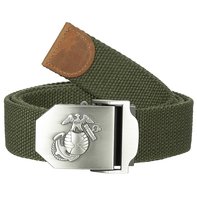 USMC Trousers belt, olive, 40 mm, metal box castle