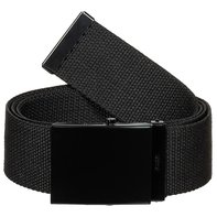 Belt, black, 4.5 cm wide, with metal box castle