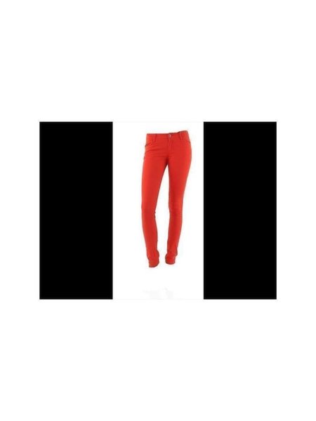 Trendy tube jeans There Red L-long