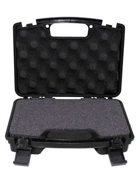 Koffer plastic pistool, met kleine, zwarte afsluitbare
