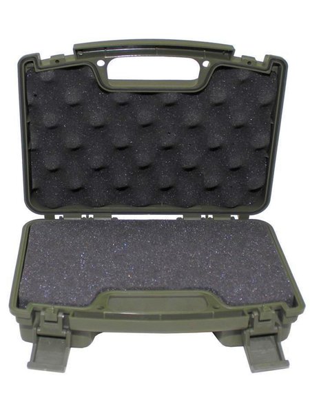 Gun suitcase, plastic, small, lockable, olive