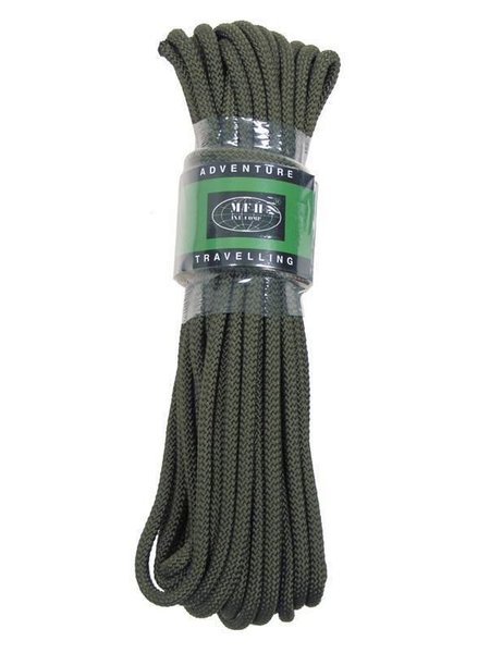 Rope, olive, 7 mm, 15 metres