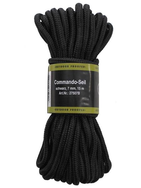 Cuerda, Negro, 7 mm, 15 metros