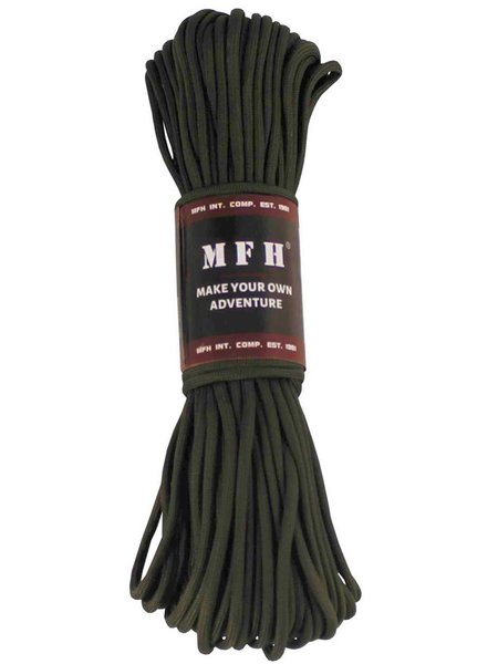 Parachute olive touw 50 voet