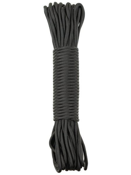 Parachute, zwart touw, 100 voet, nylon