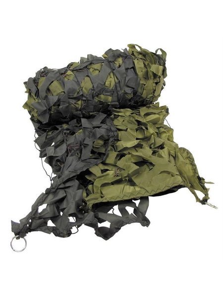 Camouflage verrekening, 3 x 2 m, olijfolie, met PVC tragebeutel