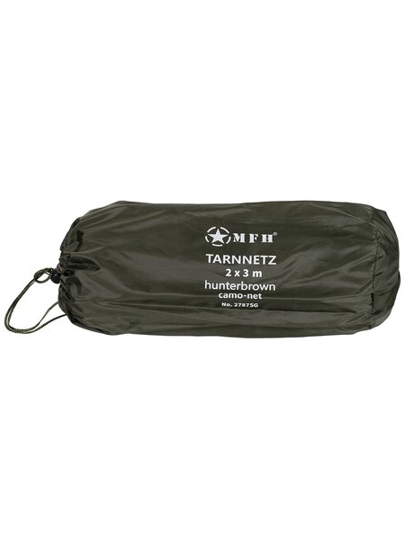 Tarnnetz, 2 x 3 m, hunter-marrón, con la bolsa indolente PVC