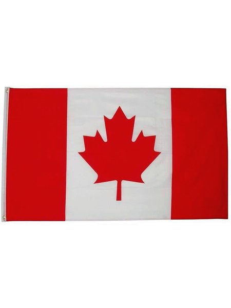 Lippu, Kanadan, polyesterikatkokuituja, Gr. 90 x 150 cm