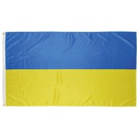 Bandera, Ucrania, poliéster, Gr. 90 x 150 cm