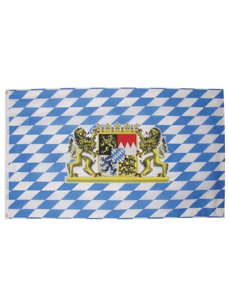 Bandeira, bávaro com leões, poliéster, Gr. 90x150 cm