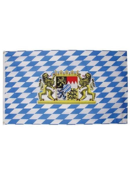 Bandera, bávaro con leones, poliéster, Gr. 90x150 cm