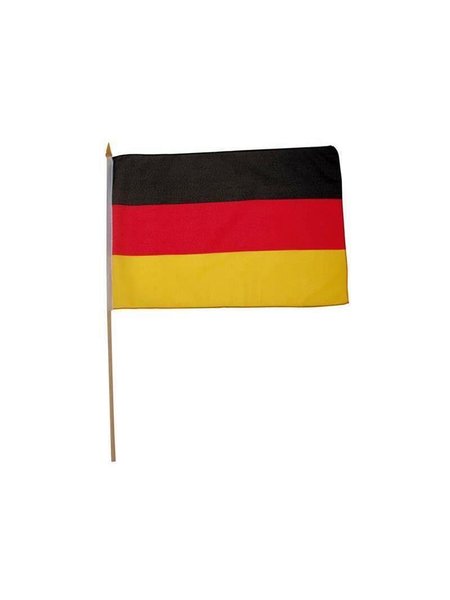 Bandeira, Alemanha, poliéster, cabo de madeira, Gr. 30x45 cm