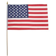 Vlag, de VS, polyester, houten handvat, Gr. 30x45 cm